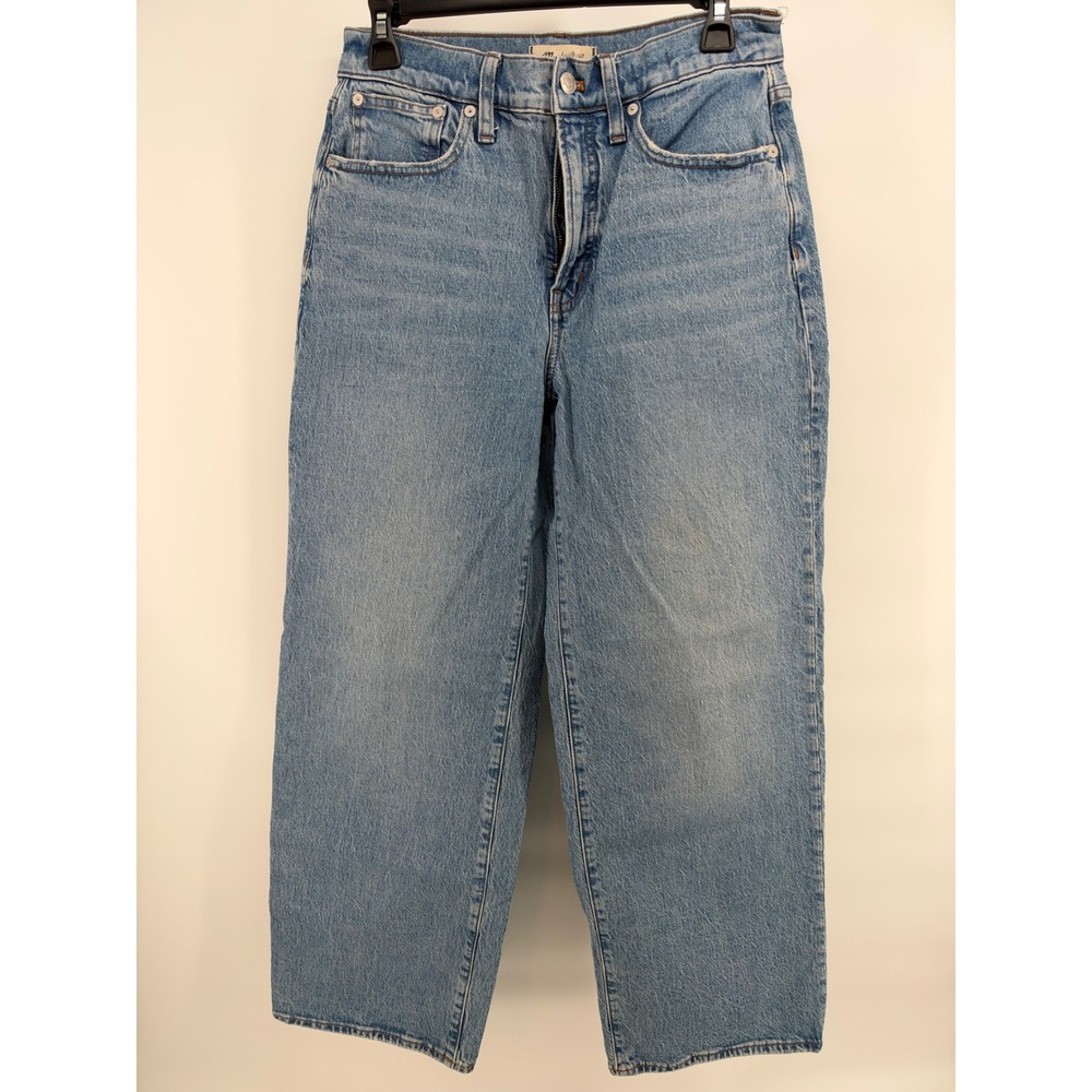Madewell Perfect Vintage Wide-Leg Jeans Light Wash Denim Size 28